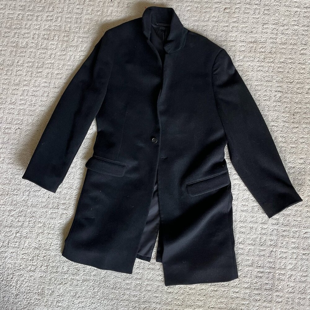 All Saints Black Wool Coat
